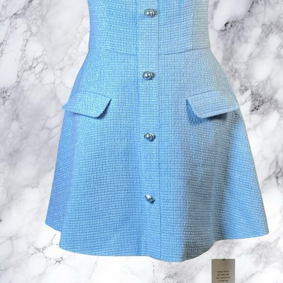 MORE TO COME Anwen Mini Dress Baby Blue - Picture 11 of 12